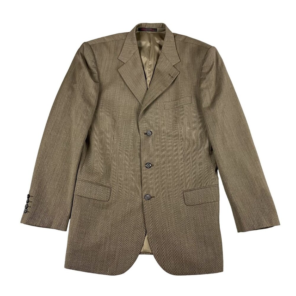 Giorgio Cosani Super 110 Wool w/ Cashmere Blend Brown Blazer Sz 42L (READ)